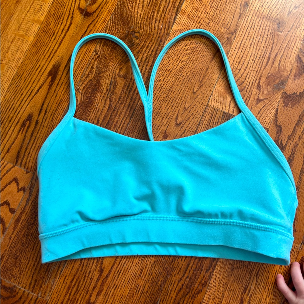 Sky turquoise blue Lulu-lemon sports bra